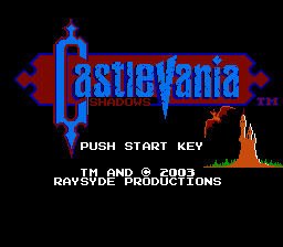 Castlevania  - Shadows Title Screen